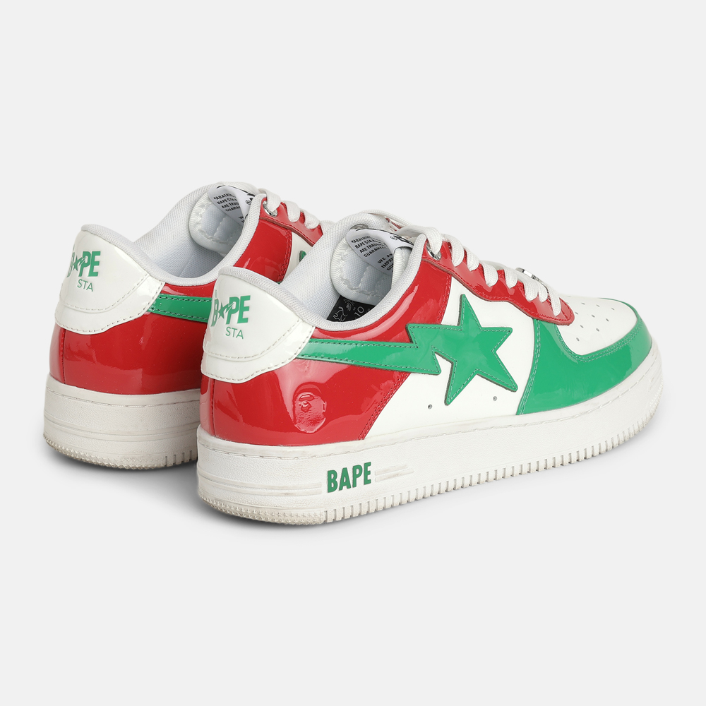 Superfleamarket_Emilio_Sakraya_ABathingBape_Bape_footwear_sneakers_red_green_white_italy(2)