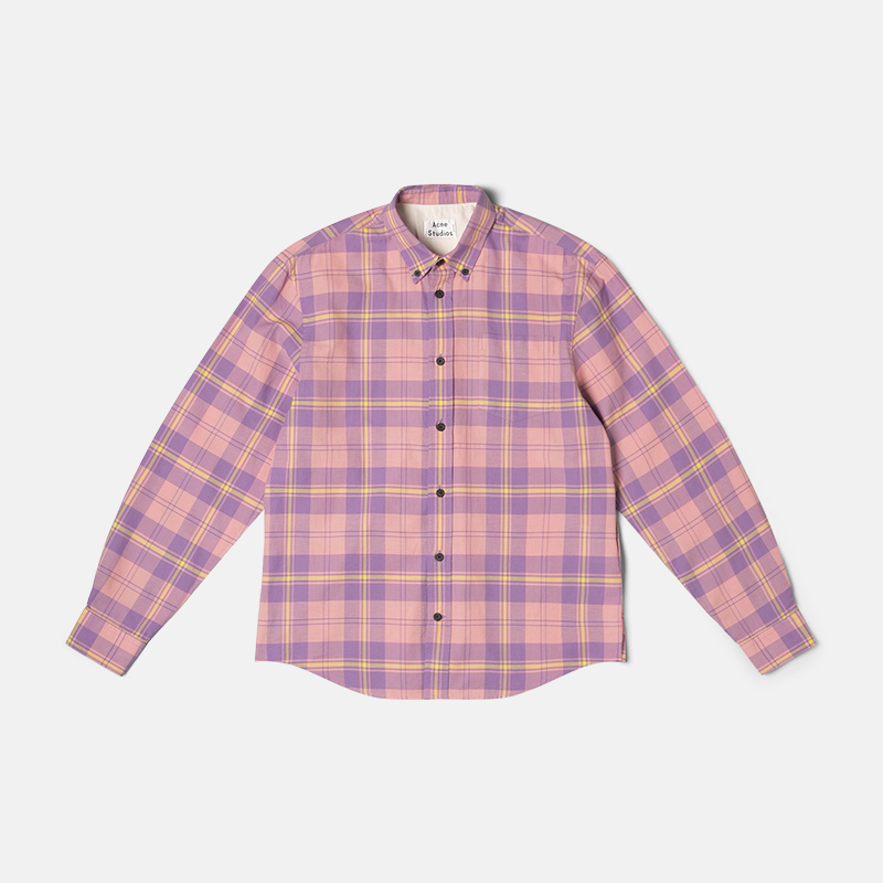 ACNE STUDIOS SAKIR WAFFLE CHECK SHIRT